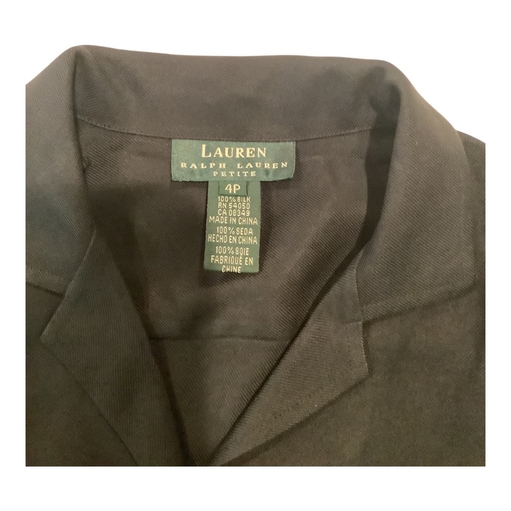 Lauren Ralph Lauren 100% Silk Black Shirt Dress Petite 4P Button Front Midi
B028 - Picture 9 of 9
